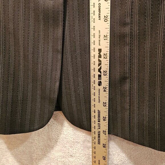 Semantiks Suit Womens 12 Gray Stripes 2 Button notched Jacket Straight Leg Caree - Picture 5 of 16